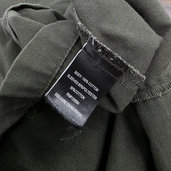 Torrid Military Shirt Jacket Olive Drab‎ Green Utility Black Sleeves Womens 00 - Picture 4 of 7